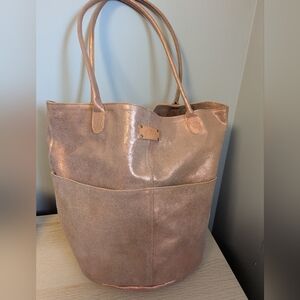 Rose Gold Leather Bag